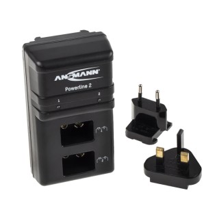 Ansmann Powerline 2 Battery Charger for 10.15V NiCd NiMH 70mA Output Current, 9V, Dual UK EU Plug 1001-0063-UK