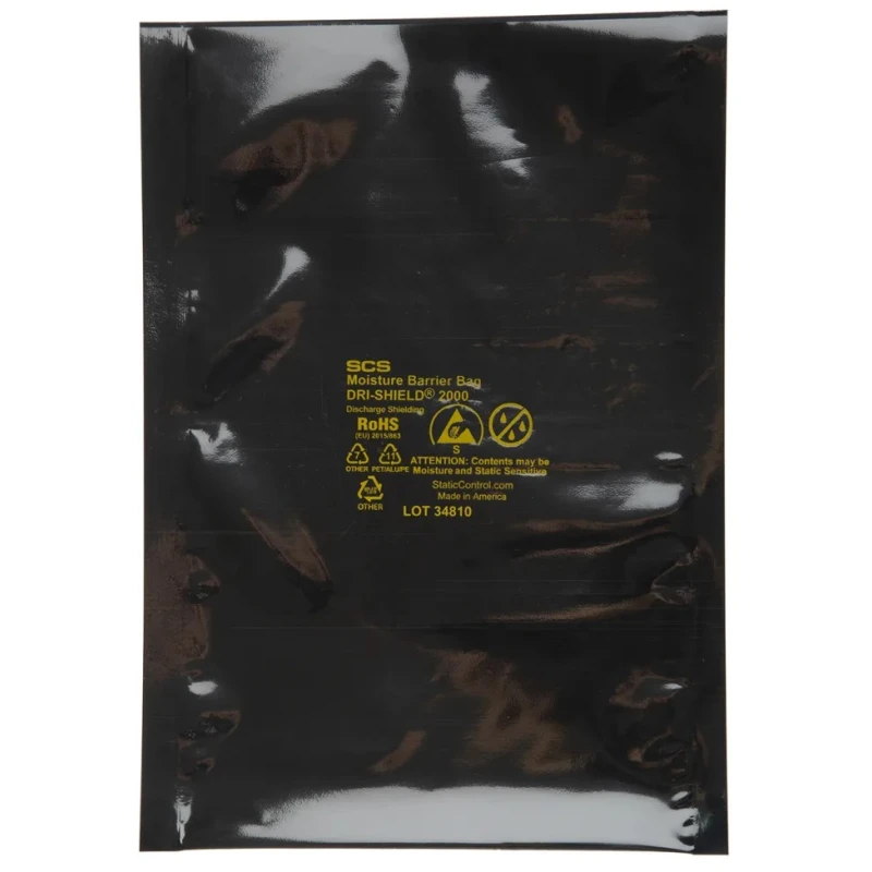 SCS Anti-Static Bag Silver Moisture Barrier 152mm(W) x 254mm(L) 0.09mm Thickness 700610