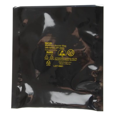 SCS Anti-Static Bag 152mm(W) x 203mm(L) Moisture Barrier Silver, Tensile Strength 53.79MPa 70068