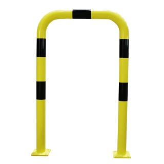 RS PRO Yellow Black Steel Safety Barrier Safety Railing 1.2m Height 750mm Length 76mm Diameter 174-5890
