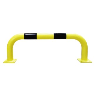 RS PRO Black and Yellow Steel Safety Barrier Safety Railing 1m Length 350mm Height 76mm Diameter 174-5892