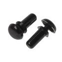 Essentra Nylon Snap Rivet, 2.6 mm Diameter, 6.1 mm Length, Nylon Body, Plain Finish SR2655B