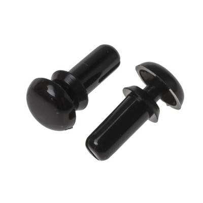 Essentra Nylon Snap Rivet, 2.6 mm Diameter, 6.1 mm Length, Nylon Body, Plain Finish SR2655B