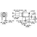 C & K Miniature Momentary Push Button Switch, PCB Mount, SPDT, IP57, 28V DC 120V AC EP12SD1V3BE