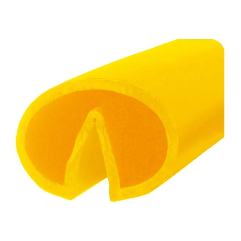 RS PRO Heavy Duty Yellow Polyvinyl Chloride Shock Absorber Impact Protector 10m Length x 65mm Height 65mm Width 174-5968