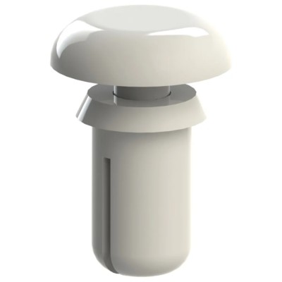 Essentra Nylon Snap Rivet 3.5 mm, Rivet Length 6.1 mm, Head Diameter 6.4 mm SR-3545W