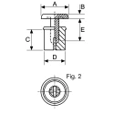 Essentra Nylon Snap Rivet 3.5 mm, Rivet Length 6.1 mm, Head Diameter 6.4 mm SR-3545W