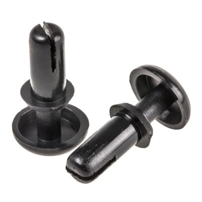 Essentra Nylon Snap Rivet 3 mm Diameter, 7.1 mm Length, Nylon Body, Plain Finish SR3065B