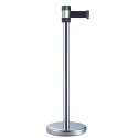 RS PRO Silver Strap Post Retractable Barrier, Black Tape Polypropylene, Polyester 2 m 174-5975