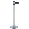 RS PRO Silver Strap Post Retractable Barrier, Black Tape Polypropylene, Polyester 2 m 174-5975