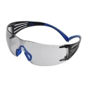 3M SecureFit™ 400 Series Safety Glasses with Smoke Lens, Arc Flash and Dust Resistant, Plastic Frame SF407SGAF-BLU