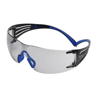 3M SecureFit™ 400 Series Safety Glasses with Smoke Lens, Arc Flash and Dust Resistant, Plastic Frame SF407SGAF-BLU