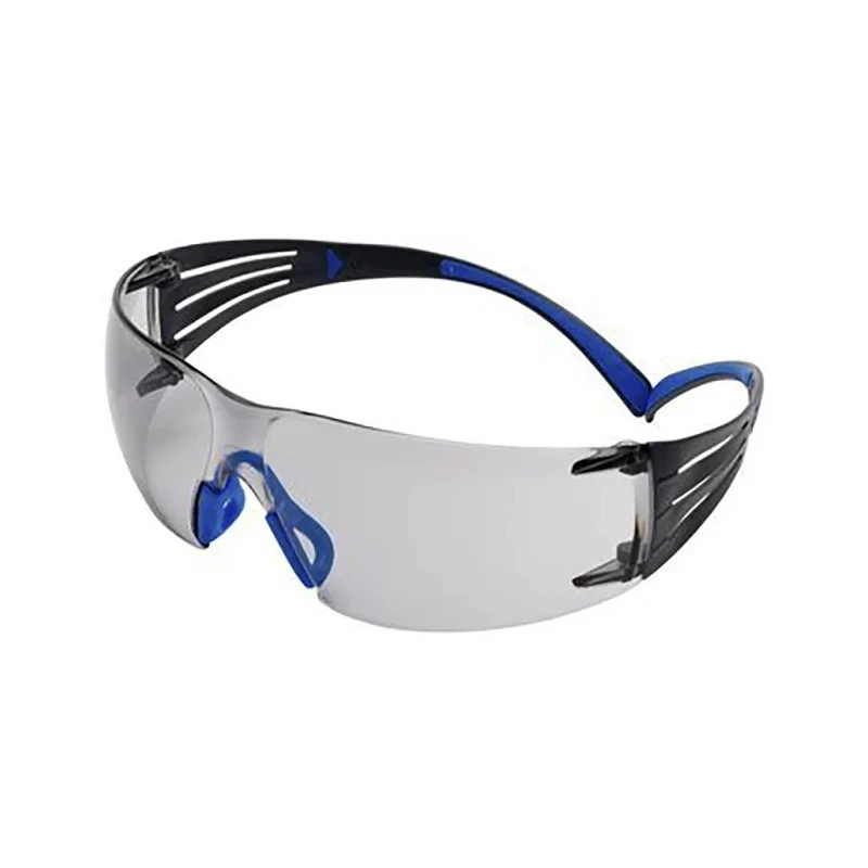 3M SecureFit™ 400 Series Safety Glasses with Smoke Lens, Arc Flash and Dust Resistant, Plastic Frame SF407SGAF-BLU