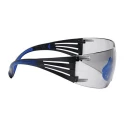 3M SecureFit™ 400 Series Safety Glasses with Smoke Lens, Arc Flash and Dust Resistant, Plastic Frame SF407SGAF-BLU
