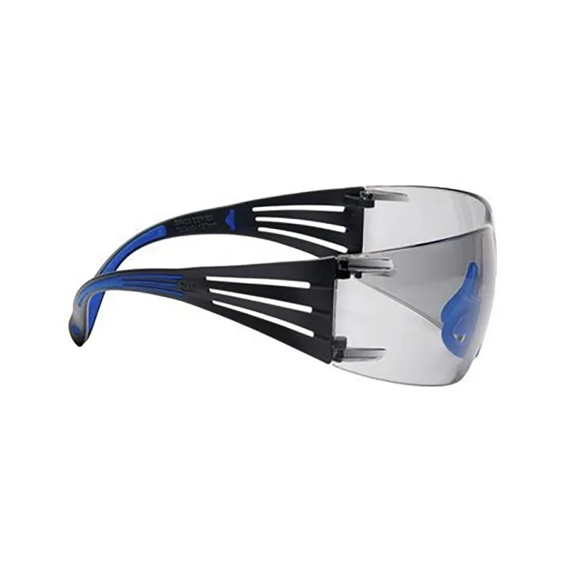 3M SecureFit™ 400 Series Safety Glasses with Smoke Lens, Arc Flash and Dust Resistant, Plastic Frame SF407SGAF-BLU
