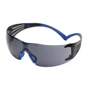 3M SecureFit™ 400 Grey Lens Plastic Frame Safety Glasses with Dust Protection, Electric Arc Resistant, Scratch SF402SGAF-BLU
