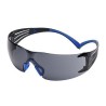 3M SecureFit™ 400 Grey Lens Plastic Frame Safety Glasses with Dust Protection, Electric Arc Resistant, Scratch SF402SGAF-BLU
