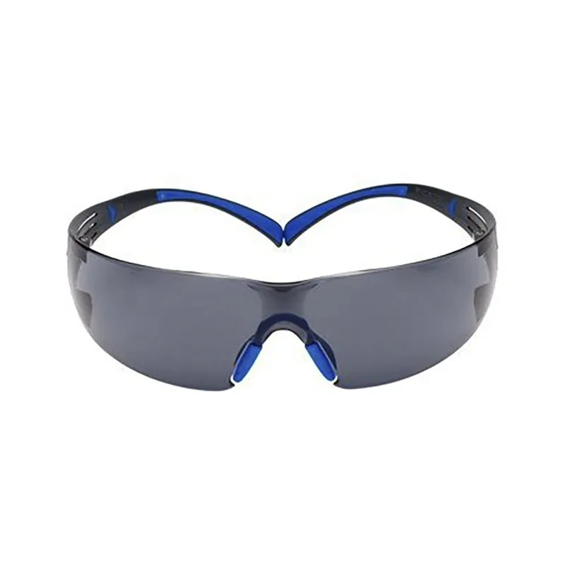 3M SecureFit™ 400 Grey Lens Plastic Frame Safety Glasses with Dust Protection, Electric Arc Resistant, Scratch SF402SGAF-BLU