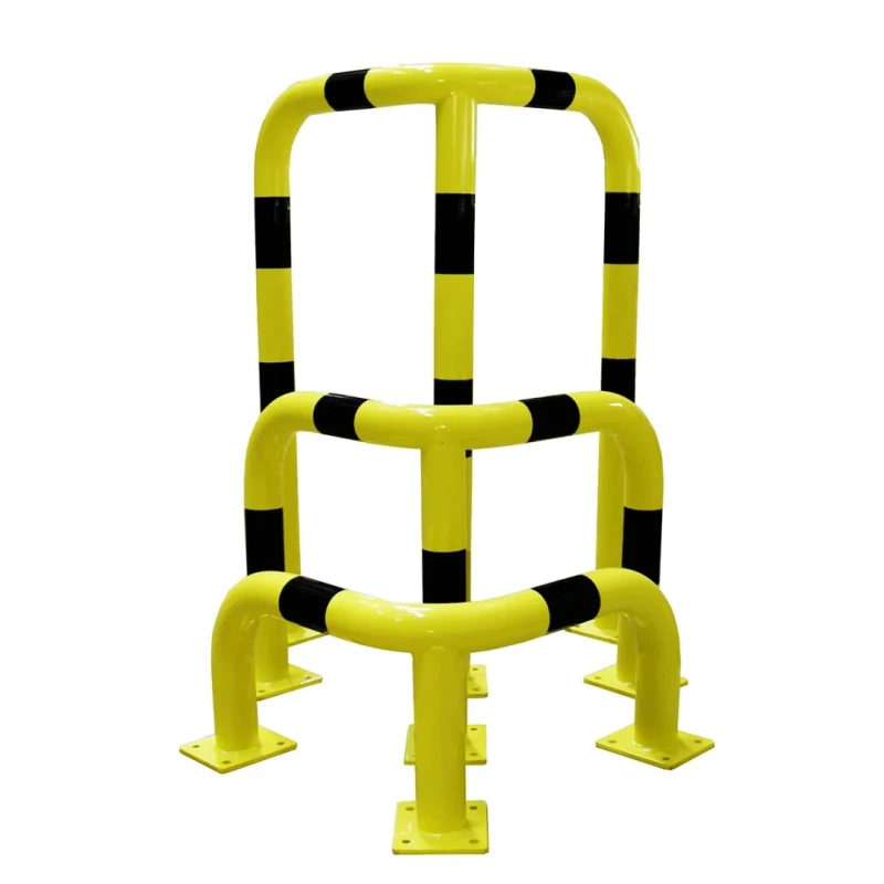 RS PRO Black Yellow Steel Safety Barrier Safety Railing 600 mm Width 1.2 m Height Model 174-5898