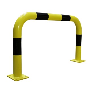 RS PRO Yellow and Black Steel Safety Barrier Safety Railing 1m Length 600mm Height 76mm Diameter 174-5896