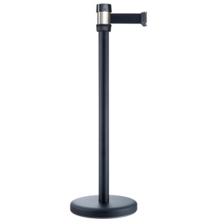 RS PRO Black Strap Post Retractable Barrier Polyester Polypropylene Tape 2 m 174-5971