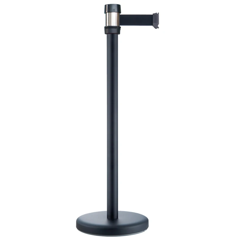 RS PRO Black Strap Post Retractable Barrier Polyester Polypropylene Tape 2 m 174-5971