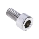 RS PRO Plain Stainless Steel Hex Socket Cap Screw M5 x 10 mm, Hex Socket Drive, DIN 912 281-063