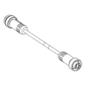 Molex Male 4 Way 7/8 In Circular Straight to Female 4 Way Straight Sensor Actuator Cable, 8 m 130010-0871