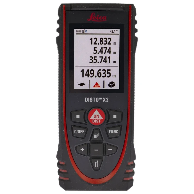 Leica Laser Measure 0.05 to 150 m Range ±1.0 mm Accuracy IP65 Waterproof Bluetooth Connectivity Model 850833