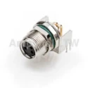 Amphenol Industrial M8 Circular Connector 4 Contacts Panel Mount Socket Female IP68 Nylon Housing M8S-04PFFR-SF8001