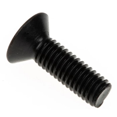 RS PRO Plain Steel Hex Socket Countersunk Screw M3 x 10 mm, Grade 10.9 Steel, DIN 7991 281-394