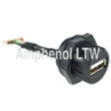 Amphenol Industrial Straight Panel Mount Female USB Type A Connector IP68 100V 1A UA-20PMFP-SC8003