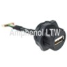 Amphenol Industrial Straight Panel Mount Female USB Type A Connector IP68 100V 1A UA-20PMFP-SC8003