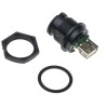 Amphenol Industrial Panel Mount USB Type A Connector Female, Straight Orientation, 1 Port, IP67, USB 2.0 UA-20PMFJ-NC7001