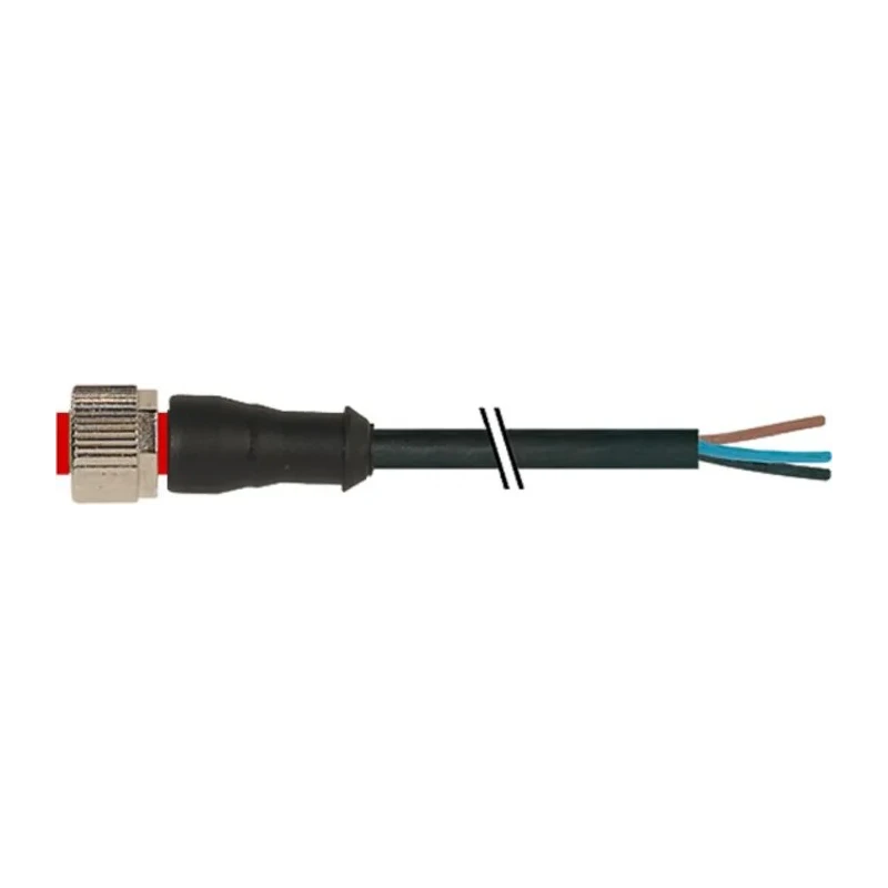 RS PRO Female 4 Way Straight to Unterminated Sensor Actuator Cable Black Polyurethane Jacket 2 m 174-7848