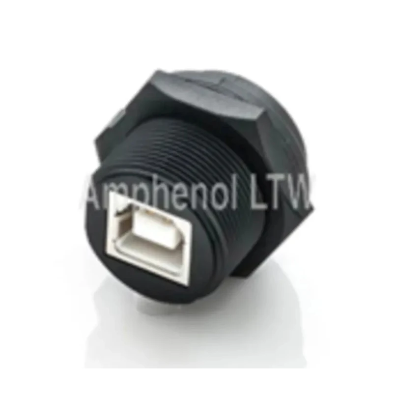 Amphenol Industrial Straight Panel Mount Female USB Type B Connector IP68 USB 2.0 1A 100V UB-20PMFP-SC8001