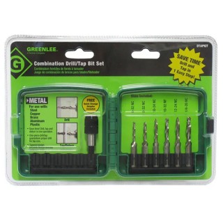 Greenlee Tap Set M3 x M10 Thread Drill/Tap Kit, HSS Material, 6 Pieces 50121510
