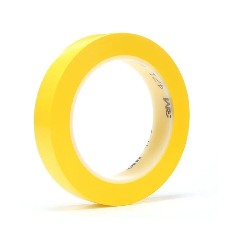 3M Yellow Vinyl Lane Marking Tape 12mm Width 33m Length 0.14mm Thickness Rubber Adhesive 7100044646