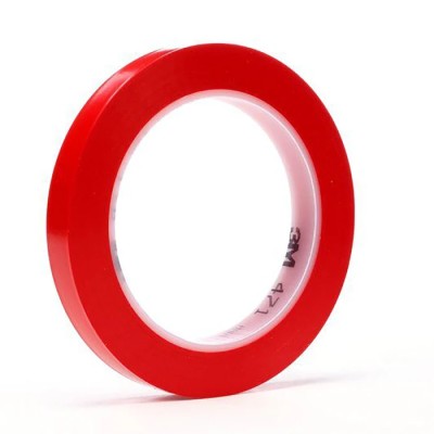 3M Red Vinyl Lane Marking Tape 19 mm Width 33 m Length 0.14 mm Thickness 7100044624