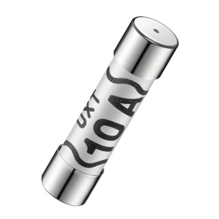 RS PRO 10A T Ceramic Cartridge Fuse, 240V AC, 6.3 x 25 mm, Medium and Fast Acting, Ceramic Body 174-7959