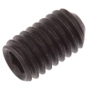 RS PRO Steel M6 x 10 mm Black Hexagon Grub Screw Plain Cup DIN 916 281-669