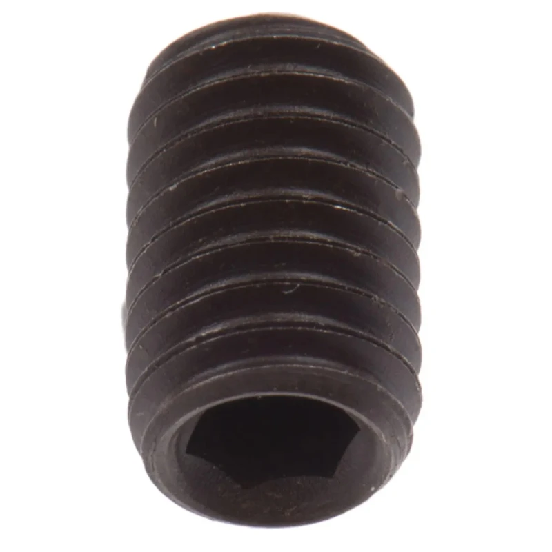 RS PRO Steel M6 x 10 mm Black Hexagon Grub Screw Plain Cup DIN 916 281-669
