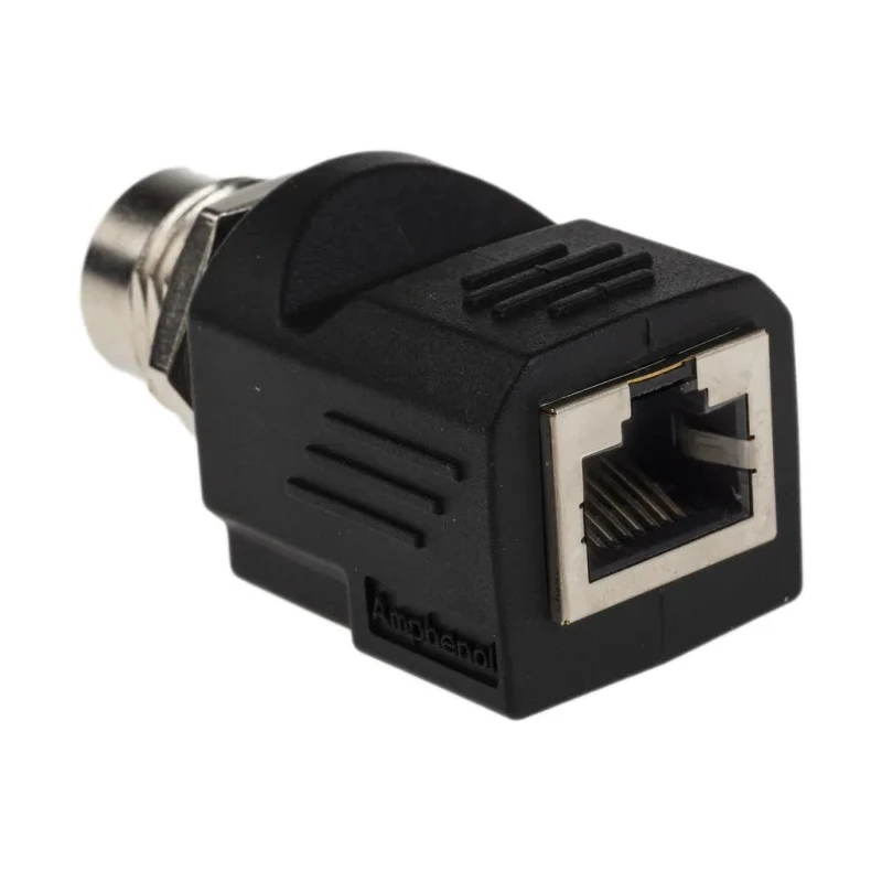 Amphenol Industrial Straight Circular Connector Adapter 1 Female 1 Male 1000V, 4A, Gold Plated Copper RJS-12D04FF-LS8001