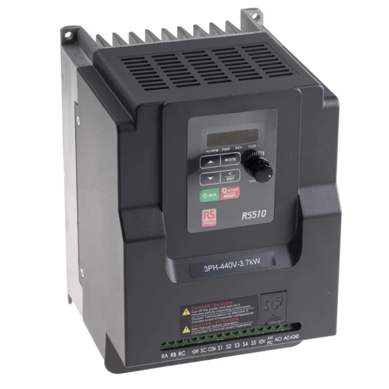 RS PRO Inverter Drive 3 Phase 3.7 kW 480V 9.2A Vector Control RS510 Series