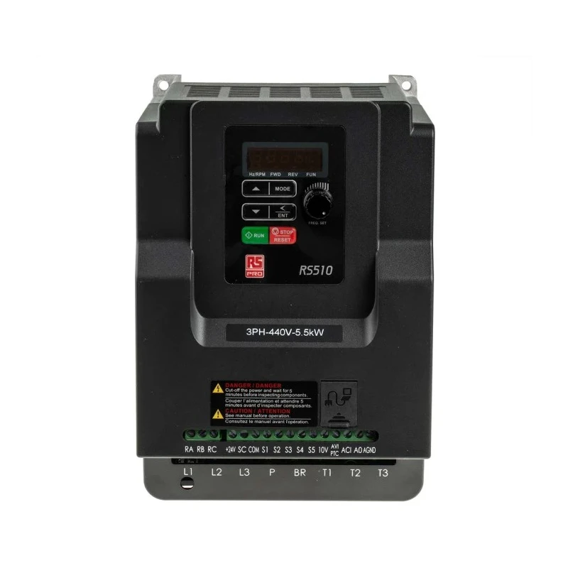 RS PRO Inverter Drive 5.5 kW 3 Phase Vector Control Compatible with Induction Motor RS510 Series 480V 13A