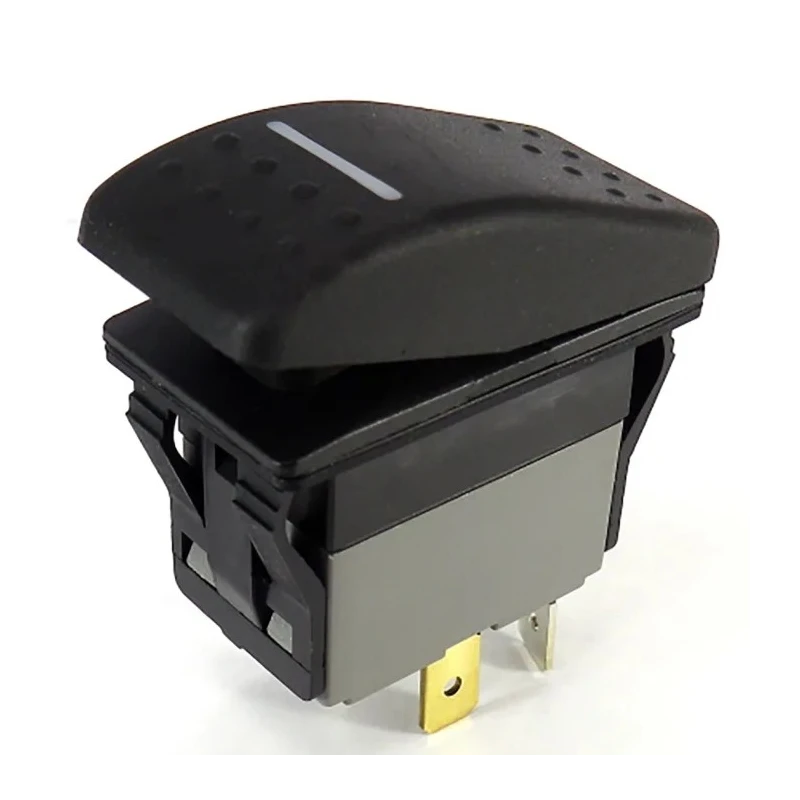 RS PRO DPDT, On-Off-On On-Off-(On) Rocker Switch Panel, Polyamide Housing, Panel Mount, 16/20A, IP67, 21.1 x 37 mm 174-8345
