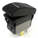 RS PRO Illuminated DPST Latching On-Off Rocker Switch Panel IP67 Polyamide Housing 5A 250V AC 30V DC 174-8350
