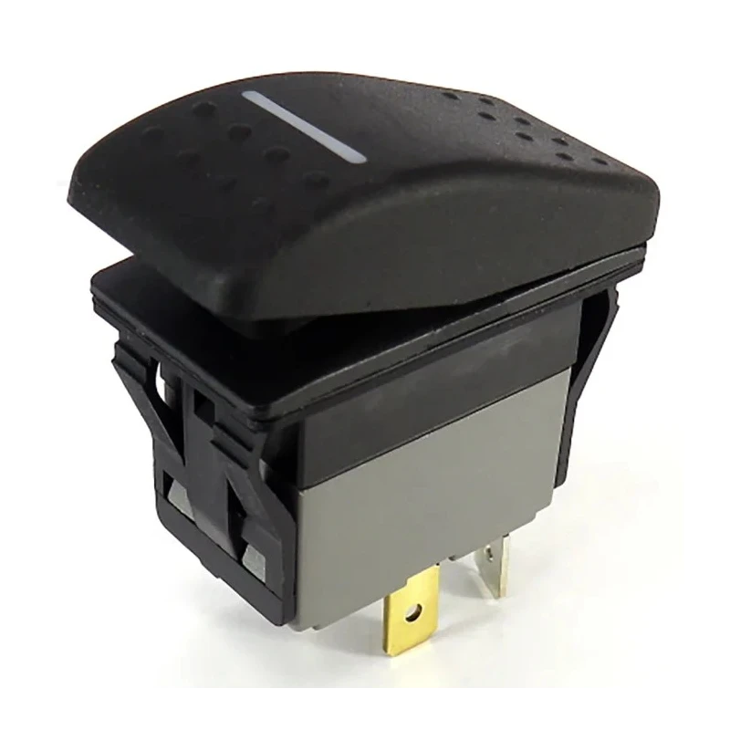 RS PRO Illuminated DPST Momentary Mom-Off Rocker Switch Panel 5A 30V DC 250V AC IP67 174-8351