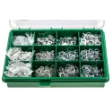 RS PRO 2700 piece Steel Washer Kit Zinc Plated Steel Internal Tooth Plain Spring Washers 281-956