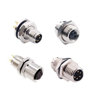 Norcomp Circular Connector, 4 Contacts, Panel Mount, M8 Size, Socket Female, IP67 Rated, 125V, 5A Current 855-004-203R004